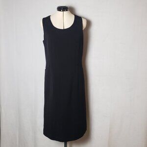 Atelier Black Sheath Sleeveless Dress with Pockets Knee Length Size 8